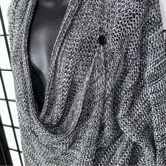 Asymmetrical cardigan wrap black and white women’s 1x - Picture 2 of 9